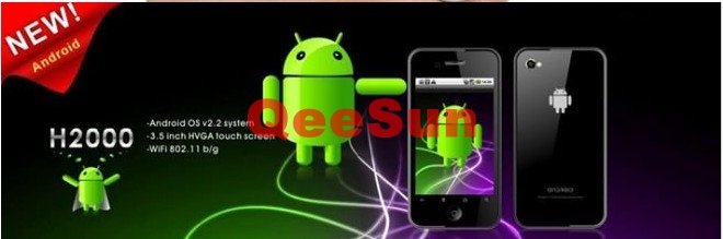 QEESUN 2011 H2000 4gs google android 2.2 smart phone unlocked gsm cell phone mobile phone cellular phone facebook twitter angry birds msn wifi tv gps ucweb opera email dual sim QEESUN -4.jpg