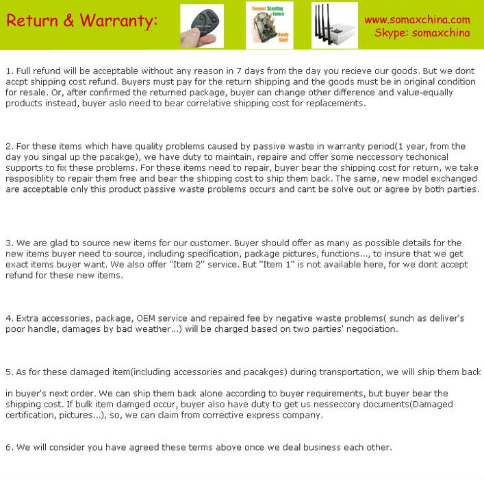 return policy copy