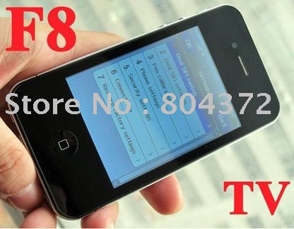 F8 4G Java TV Dual Sim Card Quad Band 3.2 Touch Unlocked Cell Phone