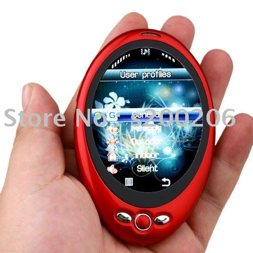 Dual Card Quad Band Unlocked Bluetooth Fashion Oval Touch Screen Phone