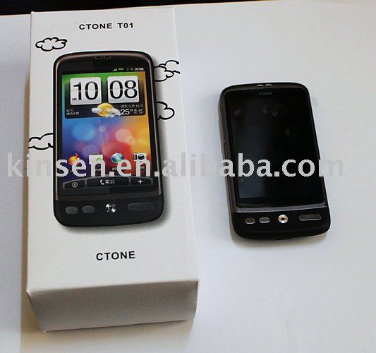 Free shipping Ctone T01 mobile phone, dual sim card cell phone,Android 2.2,bluetooth+WIFI+GPS,,3.5 inch Capacitive touch screen