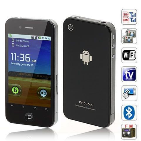 DHL FREE SHIPPING H2000 ANDROID 2.2 WIFI DUALSIM MOBILE PHONE