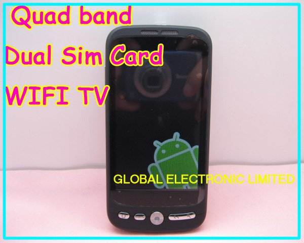 G8 FG8 3.6 inch Quad band Dual Sim Card Android 2.2 With GPS WIFI TV free shipping