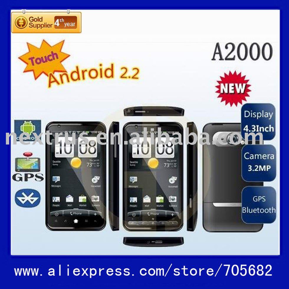 A2000 ANDROID MOBILE PHONE WITH GPS & TV& DUAL SIM (NR-A2000)