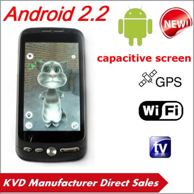 Freeshipping FG8 3.55 inch capacitive screen TV Android 2.2 WIFI GPS Android phones