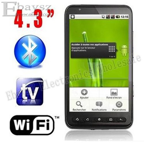 4.3 inch Android 2.2 OS Cell Phone WiFi Dual Sim Analog TV AGPS Mobile Phone A2000 @SJ-234