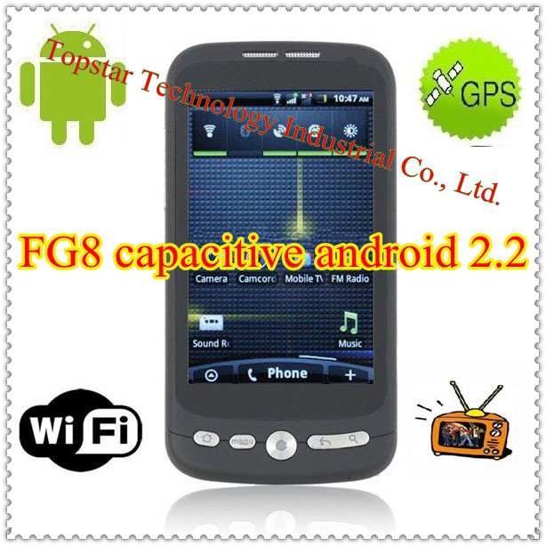Free Shipping Android Phones FG8 Mobile Phone GPS WIFI JAVA TV Dual Sim Dual Standby (3.5 Capacitive Inch Touch Screen)