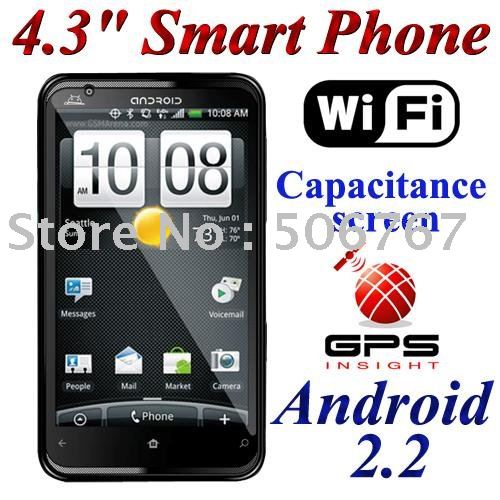 Android 2.2 Phone A1000 4.3 inch Capacitive Touch Screen Dual SIM Card Dual Standby WIFI TV JAVA GPS Phone