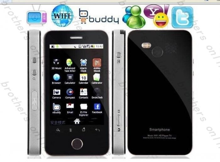 3PCS/LOT-DHL Freeshipping A3000 Android 2.2 OS Mobile Phone WIFI TV A-GPS /GPS Youtube Google market Smart Phone