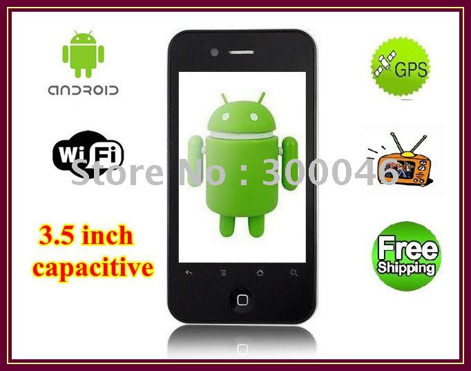 Hottest Android phones H2000 3.5 Inch Capacitive Screen GPS WIFI JAVA Dual sim card dual cameras + Free Shipping