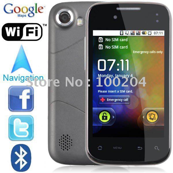 Free shipping Mozart V9 / T8698 3.5"capacitive multi touch android 2.2 GPS WIFI phone
