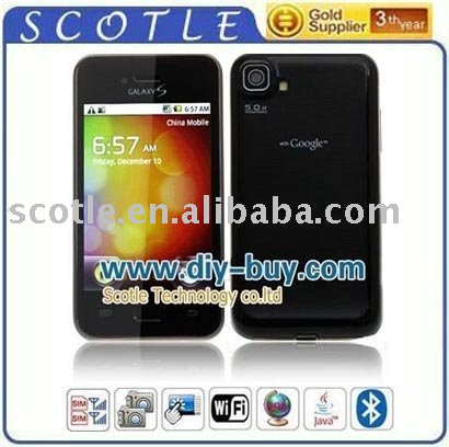 Best selling 2011 I9000 GSM+EDGE Dual Cards Android 2.2 With Wifi GPS Java Capacitive Touch Screen Smart Phone