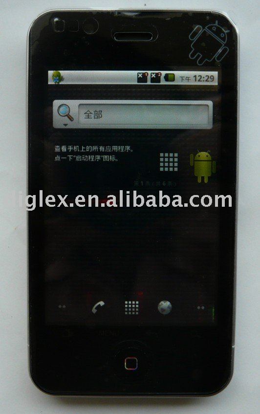 Free Shipping A6 Android 2.2 Dual Sim Mobile Phone with GPS Wifi