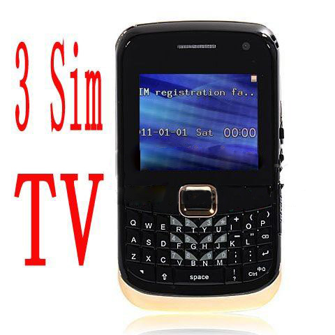 TV Tri Sim Cards Tri Standby Unlocked Qwerty Keyboard Phone