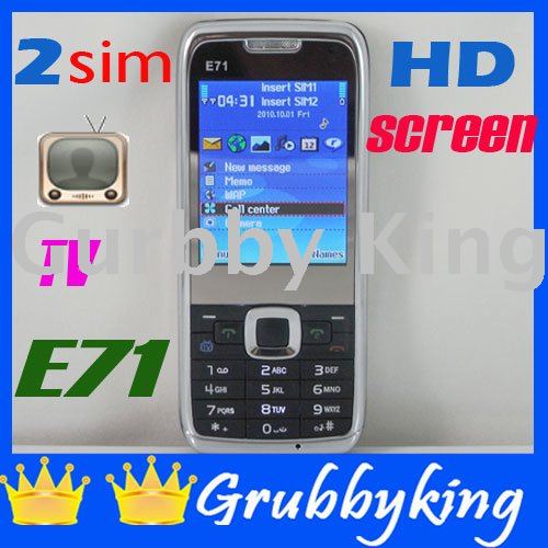 Cheap Quand Band TV 2 Sim Card E52 E71 Cell Phone