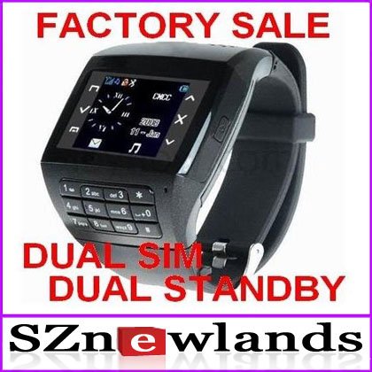 Fashion Q8 Quad Band Dual Sim Cards Watch Mobile Phone