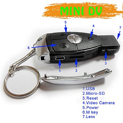 New Car key style Mini DVR 16GB T-flash Card Camera