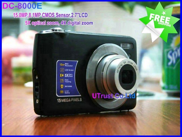 15.0MP 8.1MP 2.7 Inch TFT LCD 4X Digital Zoom 5X Optical Zoom Camera