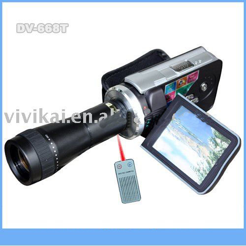 Wide Telescope and 3.0" TFT LCD MP3 Player Video Cameras