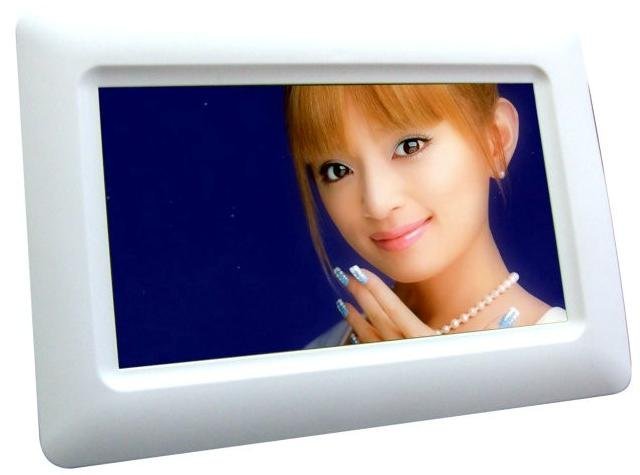 Quadrate 7 inch LCD Digital Photo Frames White Color with pictures Fashion Style