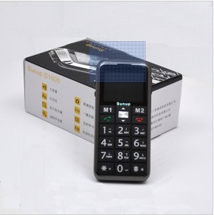 Unlocked CBM65 GSM Quad Band Dual SIM Card Standby Torch Senior Mobile Phone