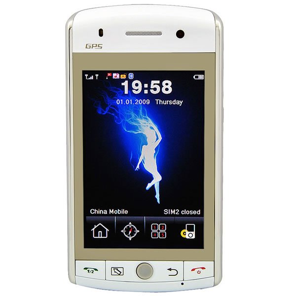 F035 WIFI TV Unlocked Dual Sim Quadband Dual Camera 3.5 Inch GPS cell phone
