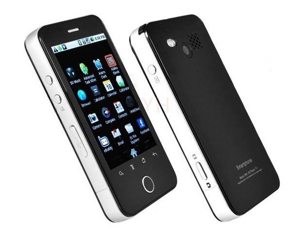 A3000 Android 2.2 WIFI TV 3.3inch Quadband Dual Sim Unlocked GPS Cell Phones