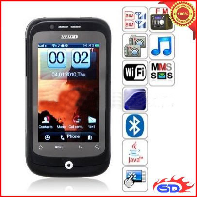 Dual Cards Dual Standby Dual Cameras Bluetooth JAVA 3.2-inch TFT Touch Screen Quad-Band Cell Phones
