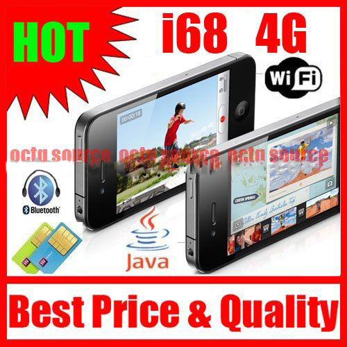I68 Dual Sim Card Dual Standby 4G Wifi 3.5 Inch Capacitive Screen Bar Cell Phones