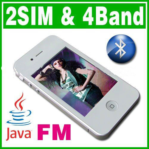 3.2 Inch Dual SIM Dual Standby 2 Camera FM Java Cell Phone