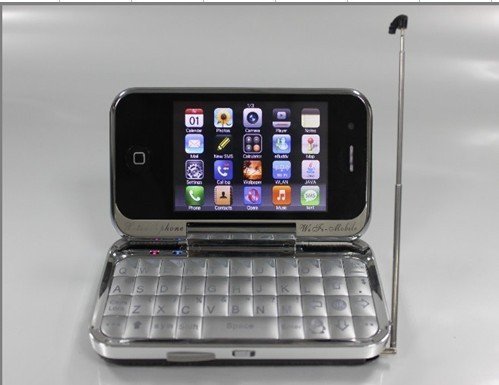 WIFI TV Quadband Dual Sim Flip Qwerty Keyboard Rotatable Cell Phones
