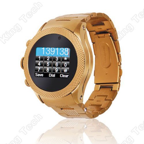 Stainless Steel Cover Golden Shell 1.3" OLED Display Screen Luxury Cell Phones