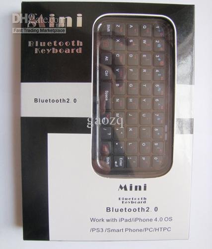 1pcs/lot New Wirless super Slim Mini Bluetooth Keyboard for PC, PS3,PDA 5pcs/lot