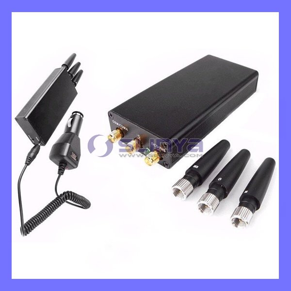 Free-ship Protable mobile cell phone GSM+2.4G bluetooth/WIFI signal jammer