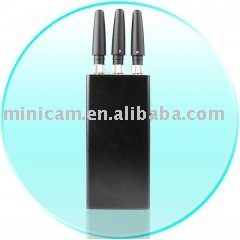 Free shipping wholesale Portable Cell Phone +GPS Signal jammer Blocker with AC/Car Chargers (5 band)