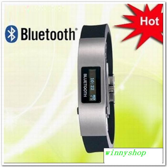 Bluetooth LCD Clock BT Bracelet Watch with Vibration Warning Function