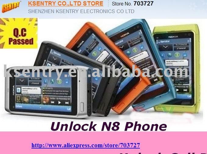 Unlock N8 Free shipping Mobile phone-Cheapest