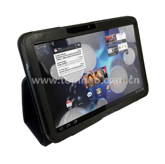 5pcs / Lot 100% Genuine Leather XOOM case, XOOM real leather case, Free Shipping