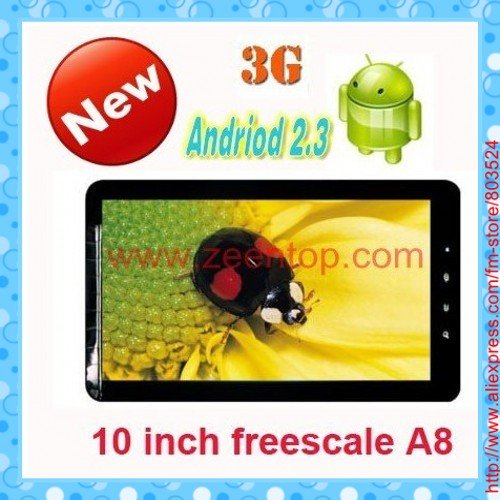 New Arrival 10" Inch Android 2.3 Build In Camera USB2.0 High Speed Laptops