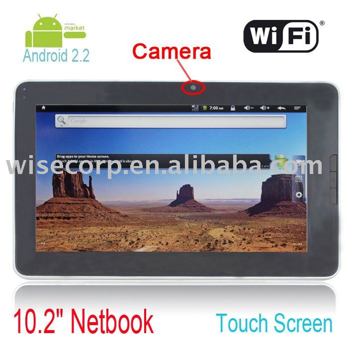 10.2” TFT Display DDR 512MB 4G WIFI Camera USB 3G Module Tablet PC