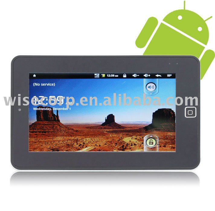 7 Inch TFT Resisitive Touch Screen 1024*600 Google Android 2.2 1GHz 4GB Camera Tablet PC