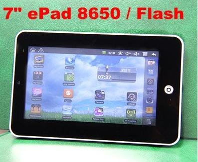 New 7 Inch epad VIA8650 M009s Flash Player 10.1 MID Pad Android 2.2 OS Tablet PC