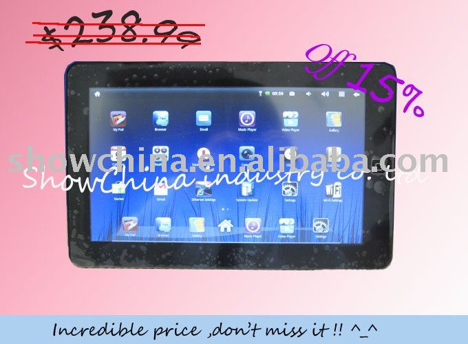 10" 1024*600 Pixel USB 2.0 GPS Navigation Netbook