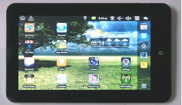 7 Inich VIA 8650 Android 2.2 MID Support Flash 10.0 UMPC