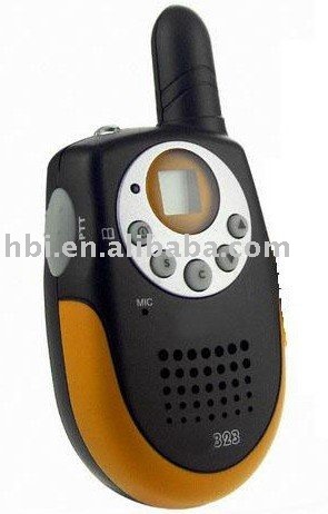 Mini Handheld Walkie Talkie - Single UHF FM 3 AAA batteries