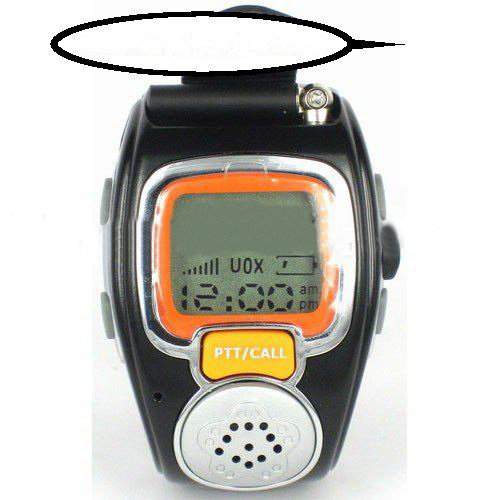 22 Channels VOX Operation Black Color Digital Watch Walkie Talkie