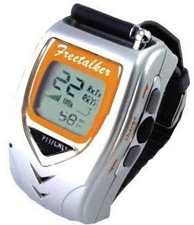 Silver Backlit LCD 22 Channels Wrist Watch Interphone