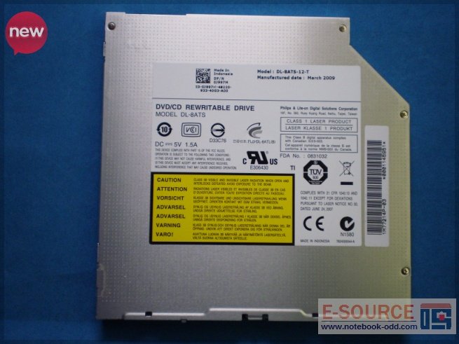 Slot In SATA DVD Rewriter Tray White Optical Drives