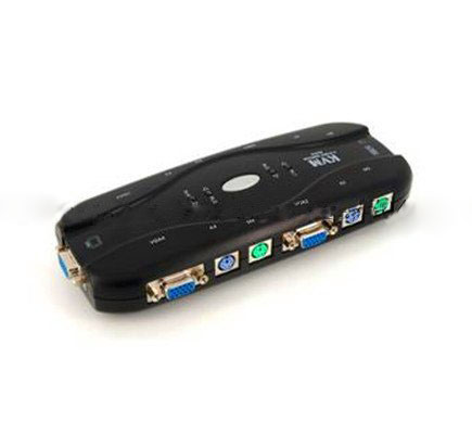 KVM 4 Port Auto Selector VGA Print Switch Box VGA Mouse Keyboard