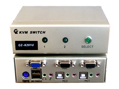 Automatic Four Port USB Keyboard Mouse Display KVM Switching